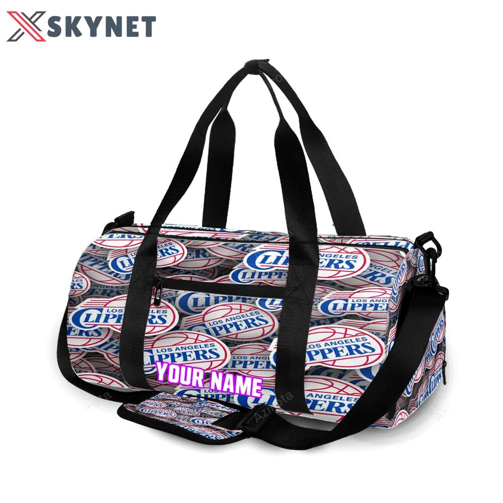 Los angeles clippers logo1 personalized name travel bag gym bag 885 Travel Bag
