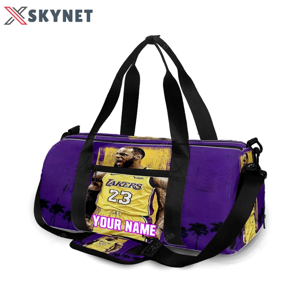 Los angeles laker 23 lebron james v35 personalized name travel bag gym bag 330 Travel Bag