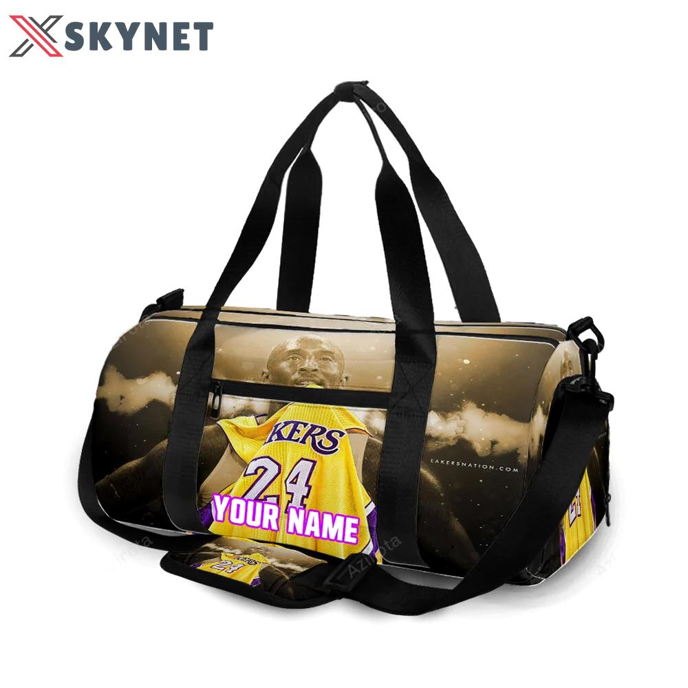 Los angeles lakers 24 kobe bryant v10 personalized name travel bag gym bag 199 Travel Bag