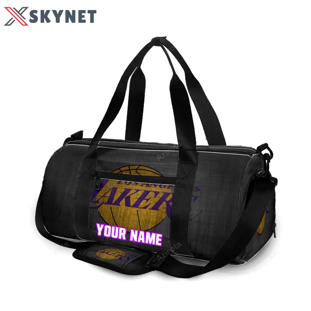 Los angeles lakers emblem v53 personalized name travel bag gym bag 521 Travel Bag