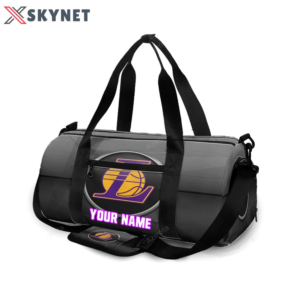 Los angeles lakers emblem v64 personalized name travel bag gym bag 1686 Travel Bag