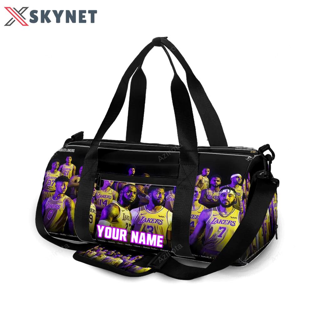 Los angeles lakers players v14 personalized name travel bag gym bag 72 Travel Bag