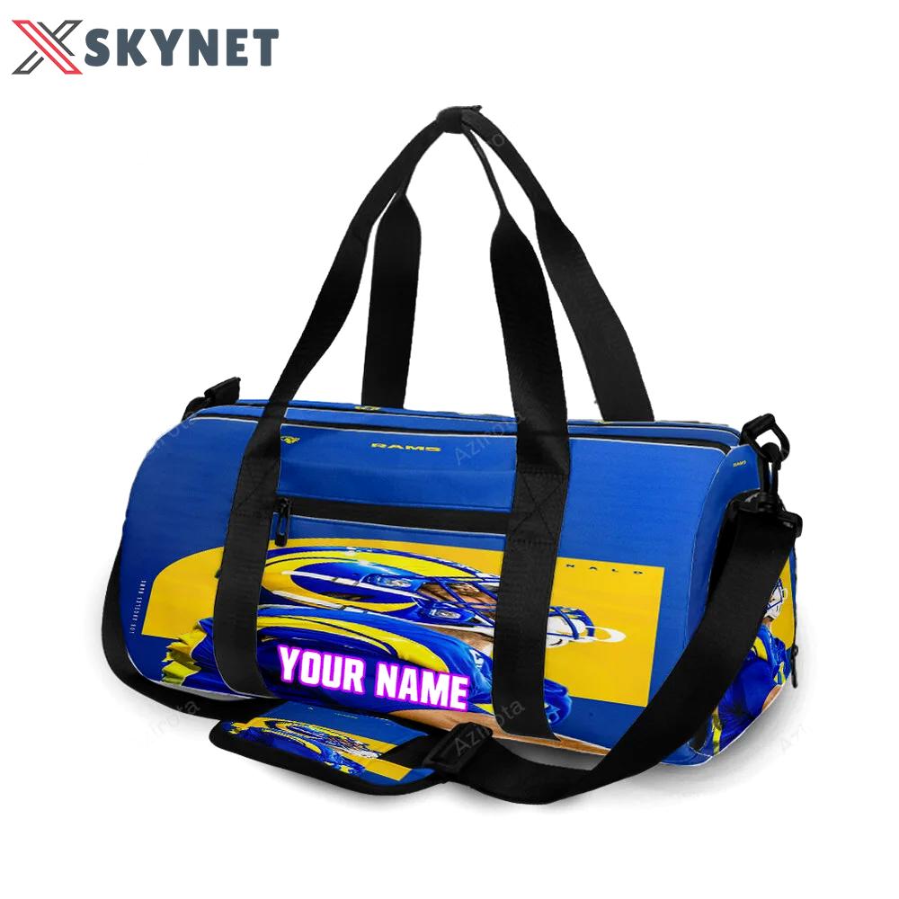 Los angeles rams aaron donald1 personalized name travel bag gym bag 544 Travel Bag