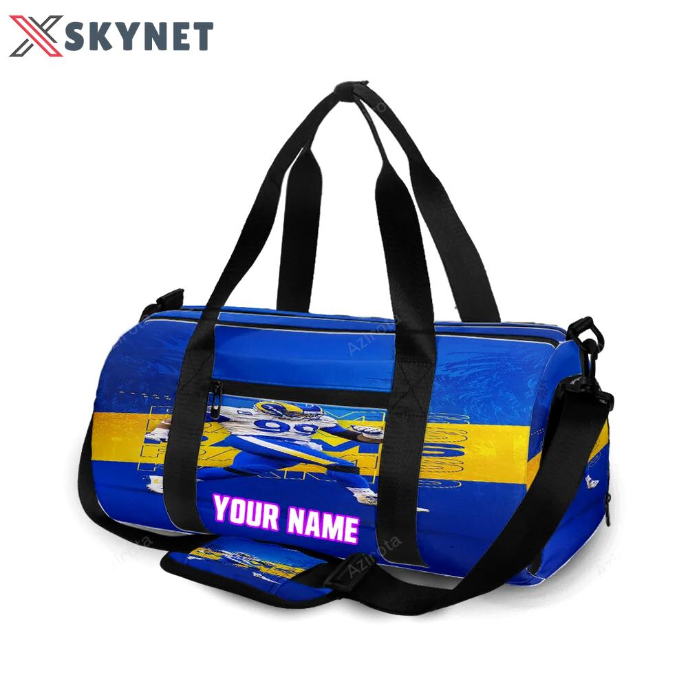 Los angeles rams aaron donald2 personalized name travel bag gym bag 1665 Travel Bag