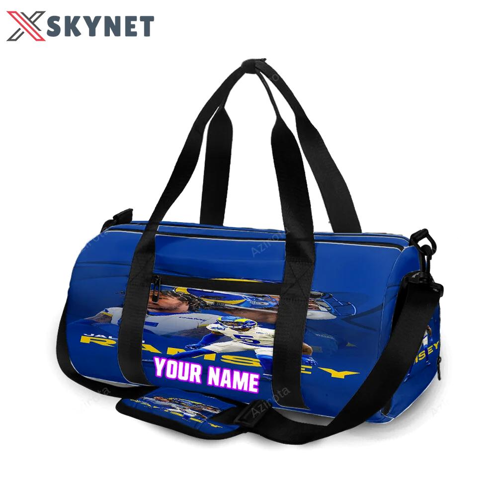 Los angeles rams jalen ramsey2 personalized name travel bag gym bag 956 Travel Bag