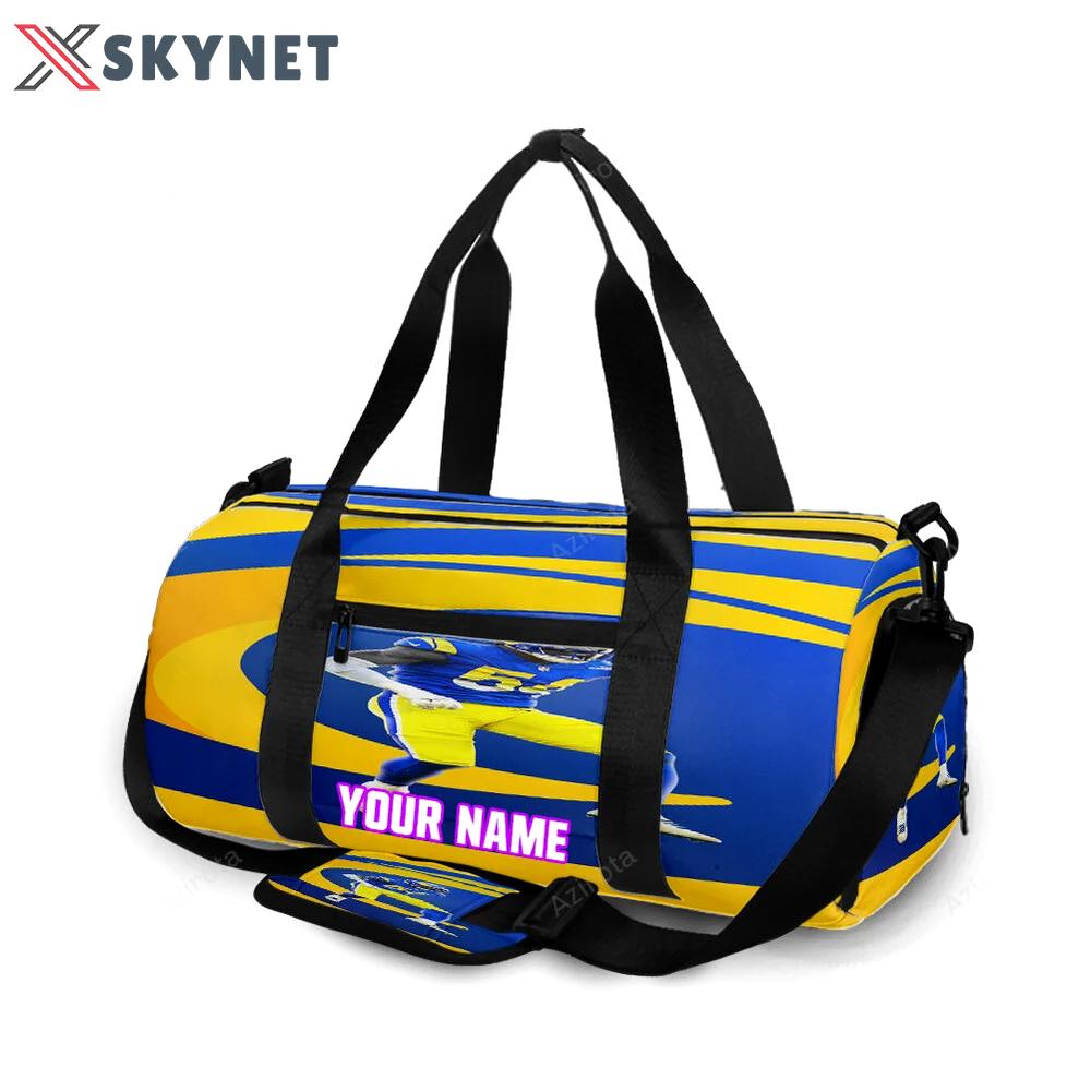 Los angeles rams leonard floyd1 personalized name travel bag gym bag 455 Travel Bag
