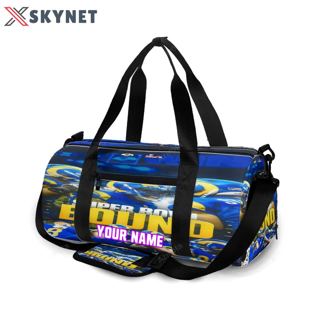 Los angeles rams super bowl bound personalized name travel bag gym bag 1480 Travel Bag