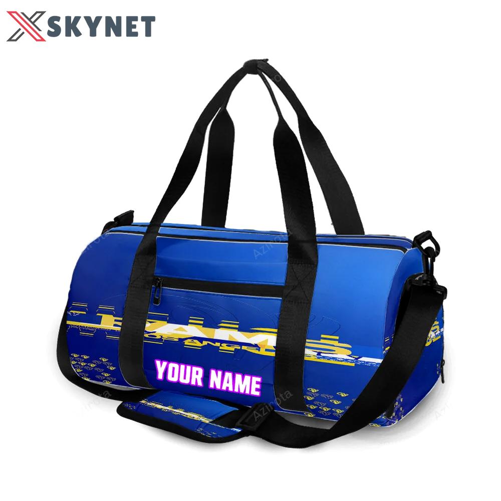 Los angeles rams yellow rams blue2 personalized name travel bag gym bag 1583 Travel Bag