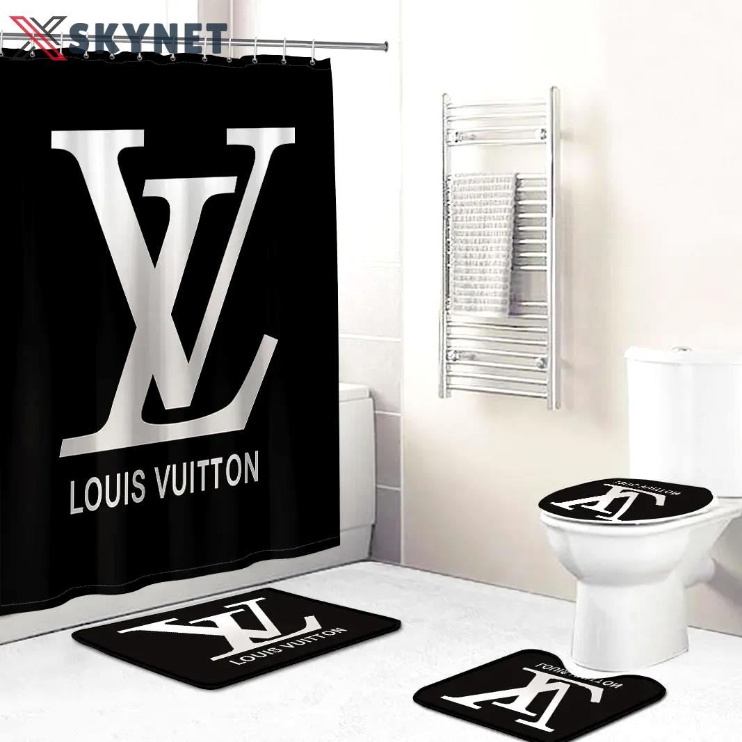 louis vitton black grayfull bathroom sets home decor luxury fashion brand hypebeast bath mat Bathroom Set