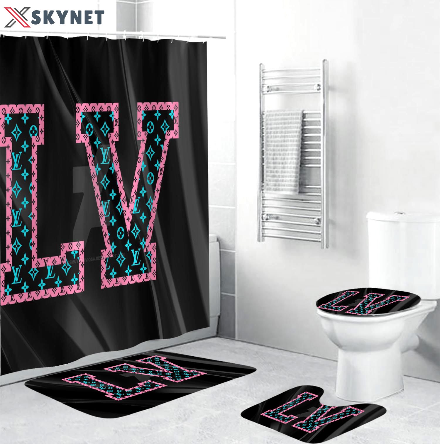 Louis vuitton bath mat hypebeast luxury fashion brand bathroom sets home decor Bathroom Set
