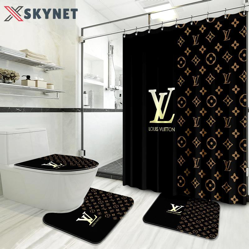Louis vuitton bathroom set hypebeast bath mat luxury fashion brand home decor Bathroom Set