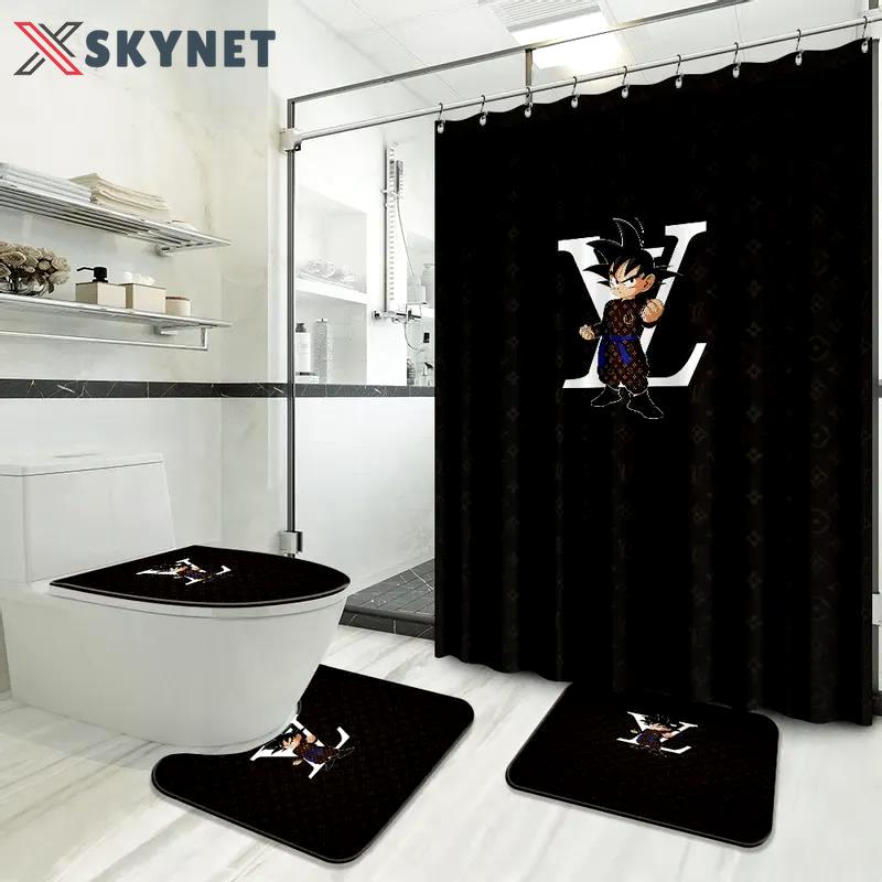 Louis vuitton bathroom set luxury fashion brand home decor bath mat hypebeast Bathroom Set