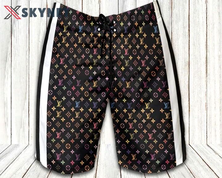 Louis vuitton dark fashion logo luxury brand shorts for men luxury summer outfit trending 2023 48 Shorts For Ment