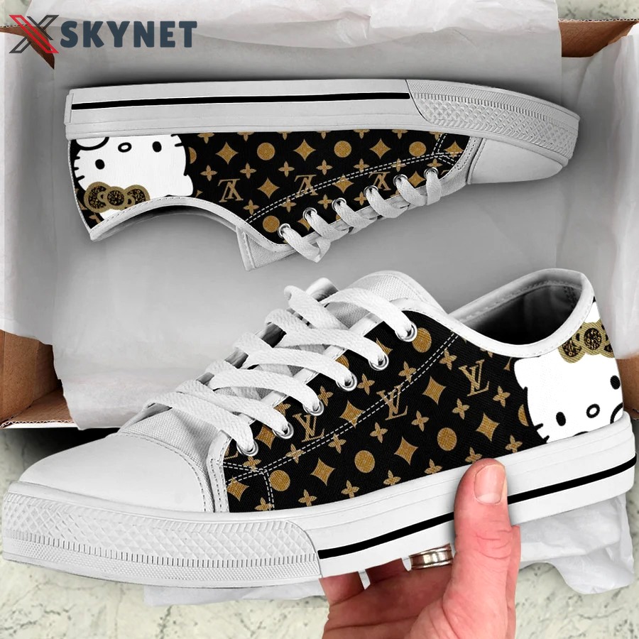 Louis vuitton hello kitty low top canvas shoes sneakers hot best lv for men women 57 lwcs Low Top Canvas Shoes