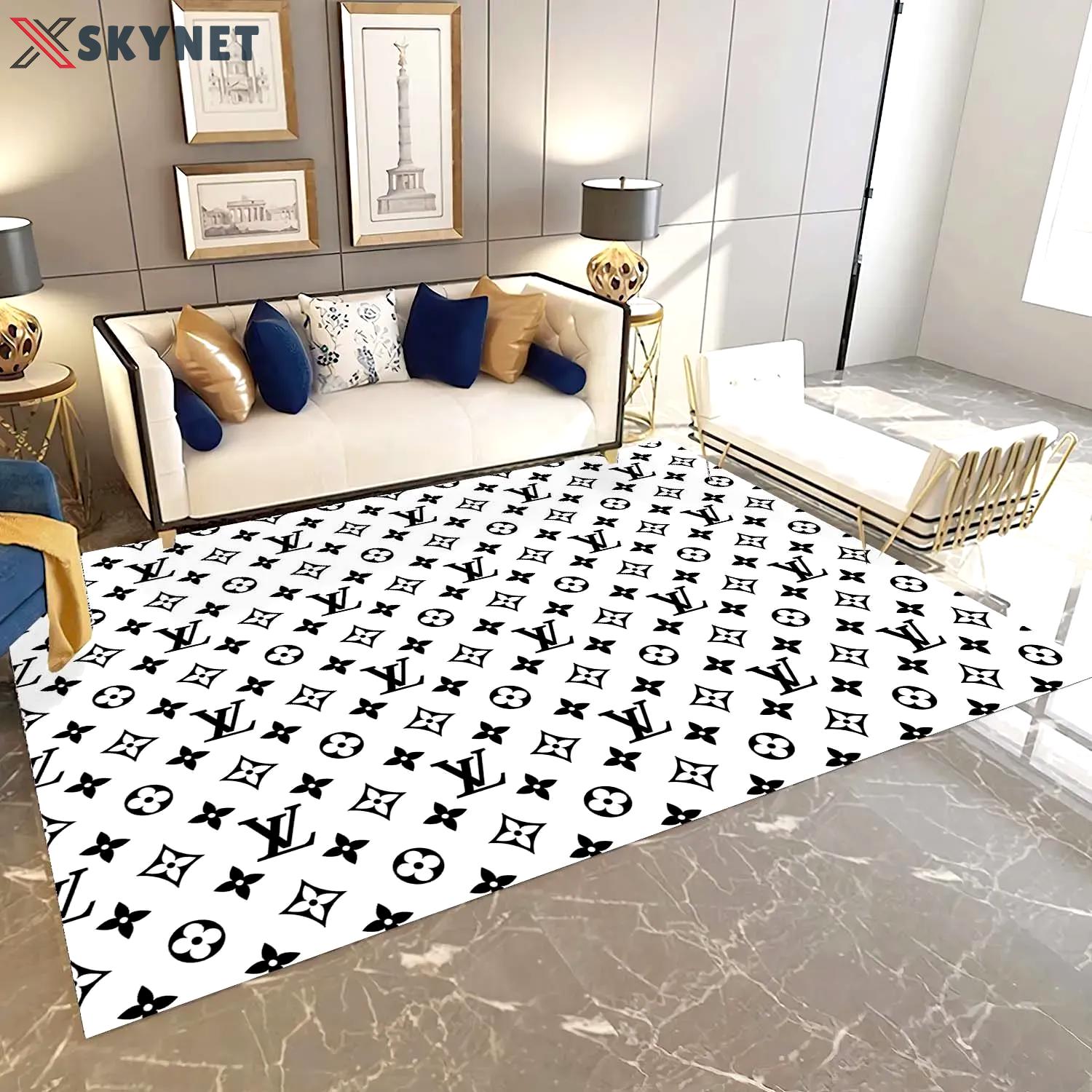 Louis vuitton limited logo type 1127. Upgrade Your Living Room with Luxury Home Decor: Area Carpets, Floor Decor, Door Mats, and Hot Gift Items with style a High-End Fashion Brand Rectangle Rug