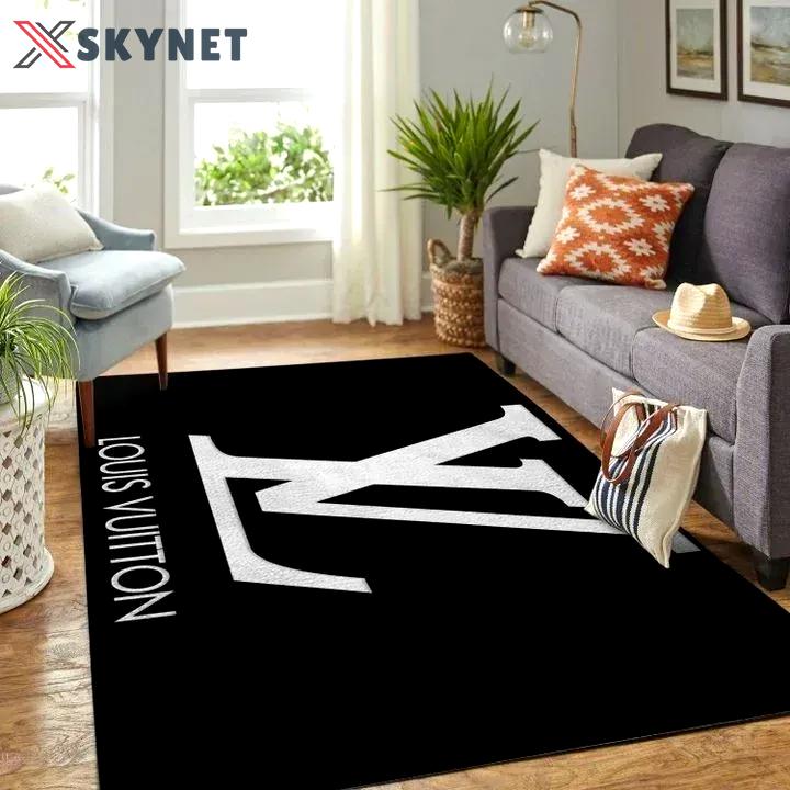Louis vuitton limited logo type 1132. Upgrade Your Living Room with Luxury Home Decor: Area Carpets, Floor Decor, Door Mats, and Hot Gift Items with style a High-End Fashion Brand Rectangle Rug