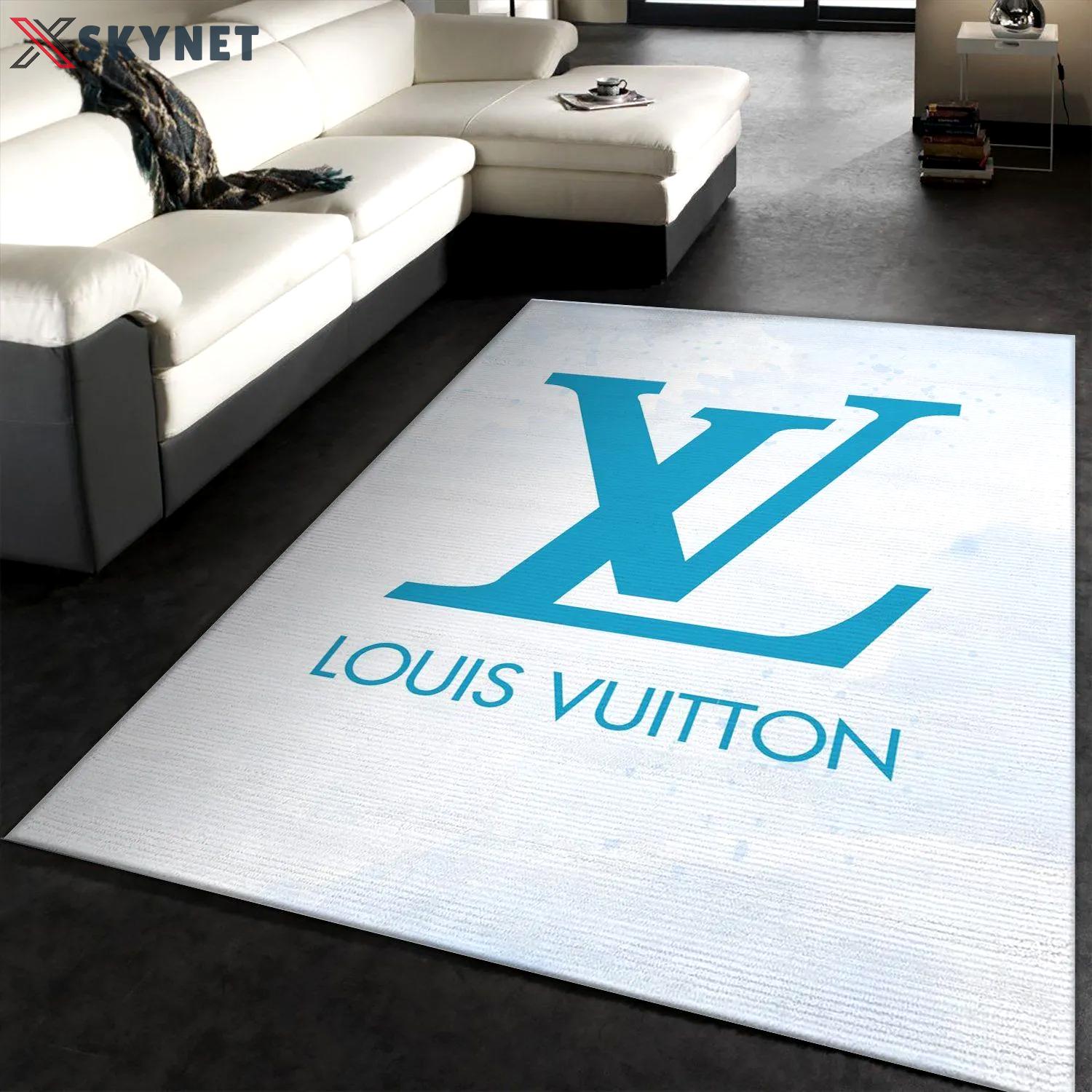 Louis vuitton logo type 159. Upgrade Your Living Room with Luxury Home Decor: Area Carpets, Floor Decor, Door Mats, and Hot Gift Items with style a High-End Fashion Brand Rectangle Rug