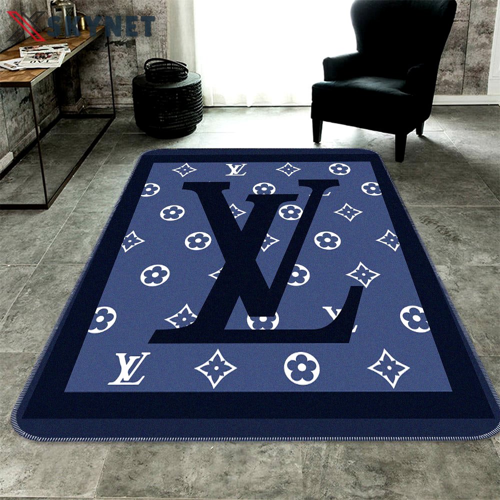 Louis vuitton logo type 610. Upgrade Your Living Room with Luxury Home Decor: Area Carpets, Floor Decor, Door Mats, and Hot Gift Items with style a High-End Fashion Brand Rectangle Rug