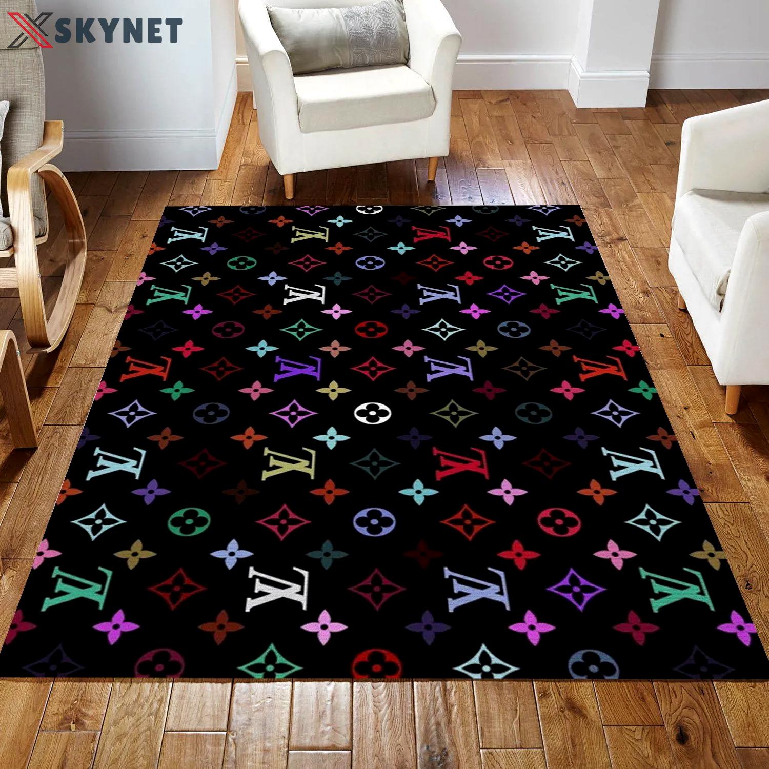 Louis vuitton logo type 865. Upgrade Your Living Room with Luxury Home Decor: Area Carpets, Floor Decor, Door Mats, and Hot Gift Items with style a High-End Fashion Brand Rectangle Rug