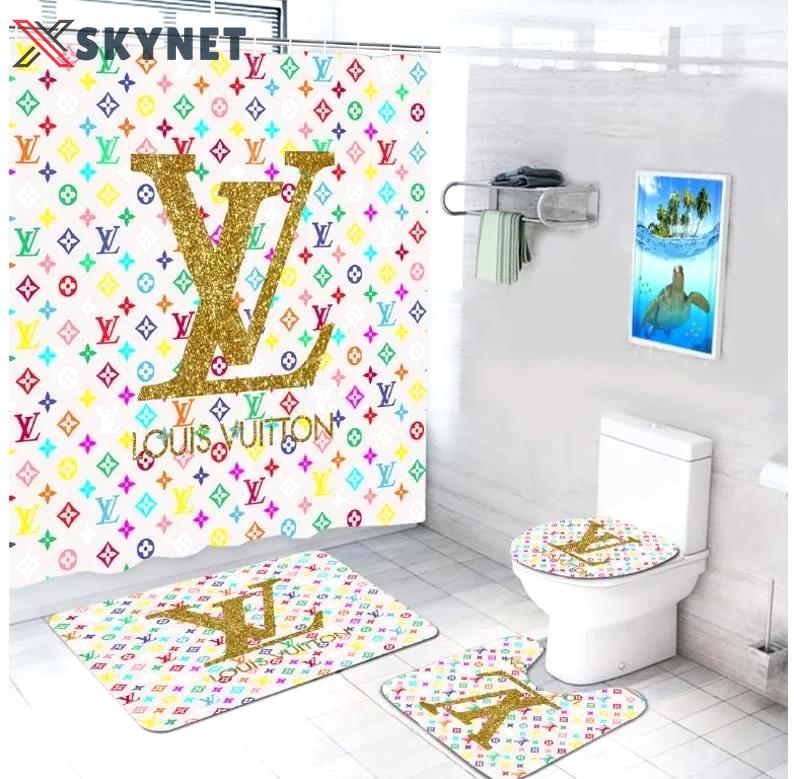 Louis vuitton lv bath mat bathroom sets luxury fashion brand hypebeast home decor Bathroom Set