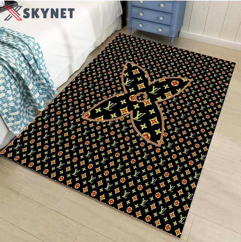 Louis vuitton lv monogram logo type 880. Upgrade Your Living Room with Luxury Home Decor: Area Carpets, Floor Decor, Door Mats, and Hot Gift Items with style a High-End Fashion Brand Rectangle Rug