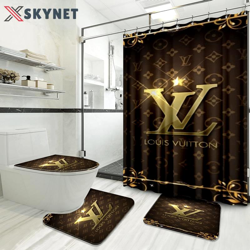Louis vuitton new bathroom set luxury fashion brand home decor hypebeast bath mat Bathroom Set