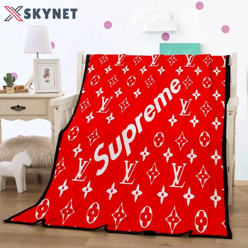 Louis vuitton supreme fashion luxury brand fleece blanket comfortable blanket 246 Blanket Fleece