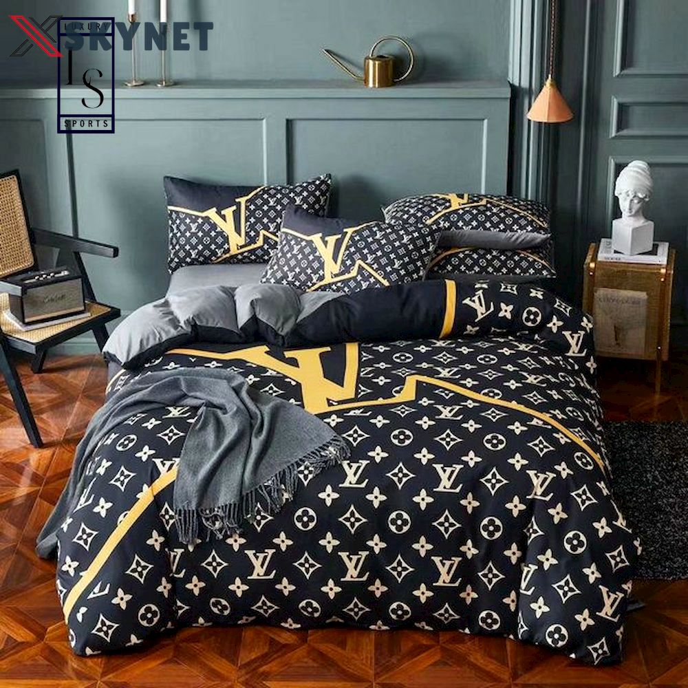 Lv duvet cover bedroom sets luxury brand bedding sets Bedding Sets