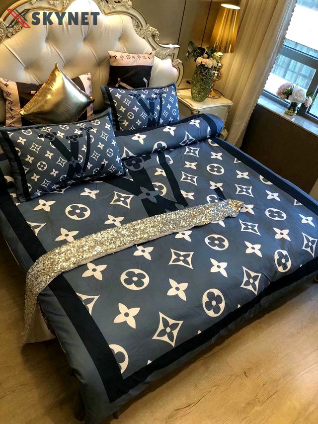 Lv type 45 lv luxury brand  Bedding Sets sheets Bedroom ideas bedspread duvet bedclothes bed linen covers home decor blankets