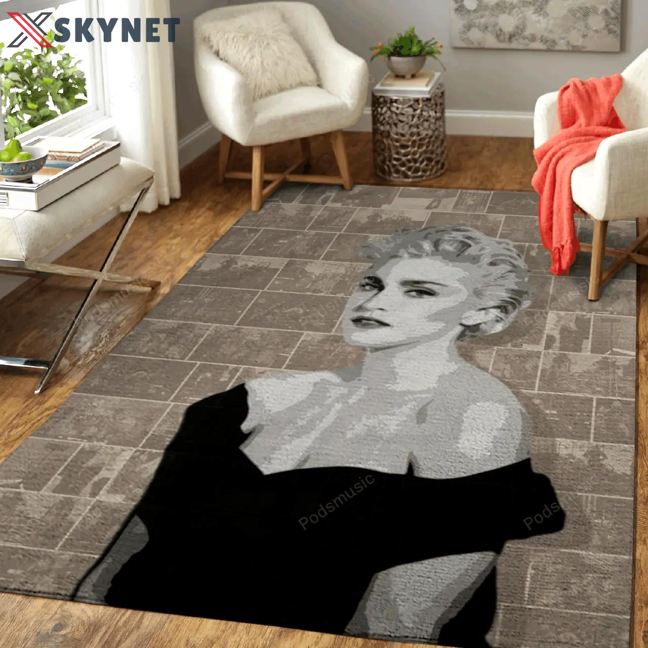 Madonna pop music popart for fans area rug living room carpet rug regtangle carpet floor decor home decor Rectangle Rug