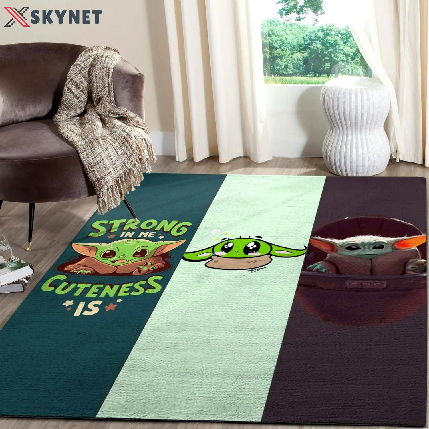 Mandalorian baby yoda star wars living room rug home decor carpet rug 20030342 Rectangle Rug