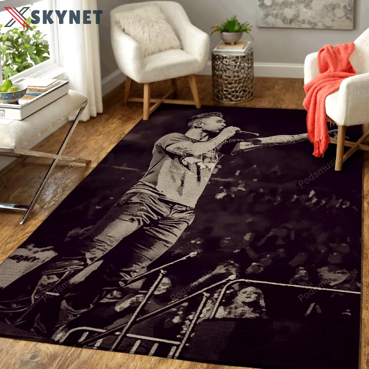 Maroon 5 45 music art for fans area rug living room carpet rug regtangle carpet floor decor home decor Rectangle Rug