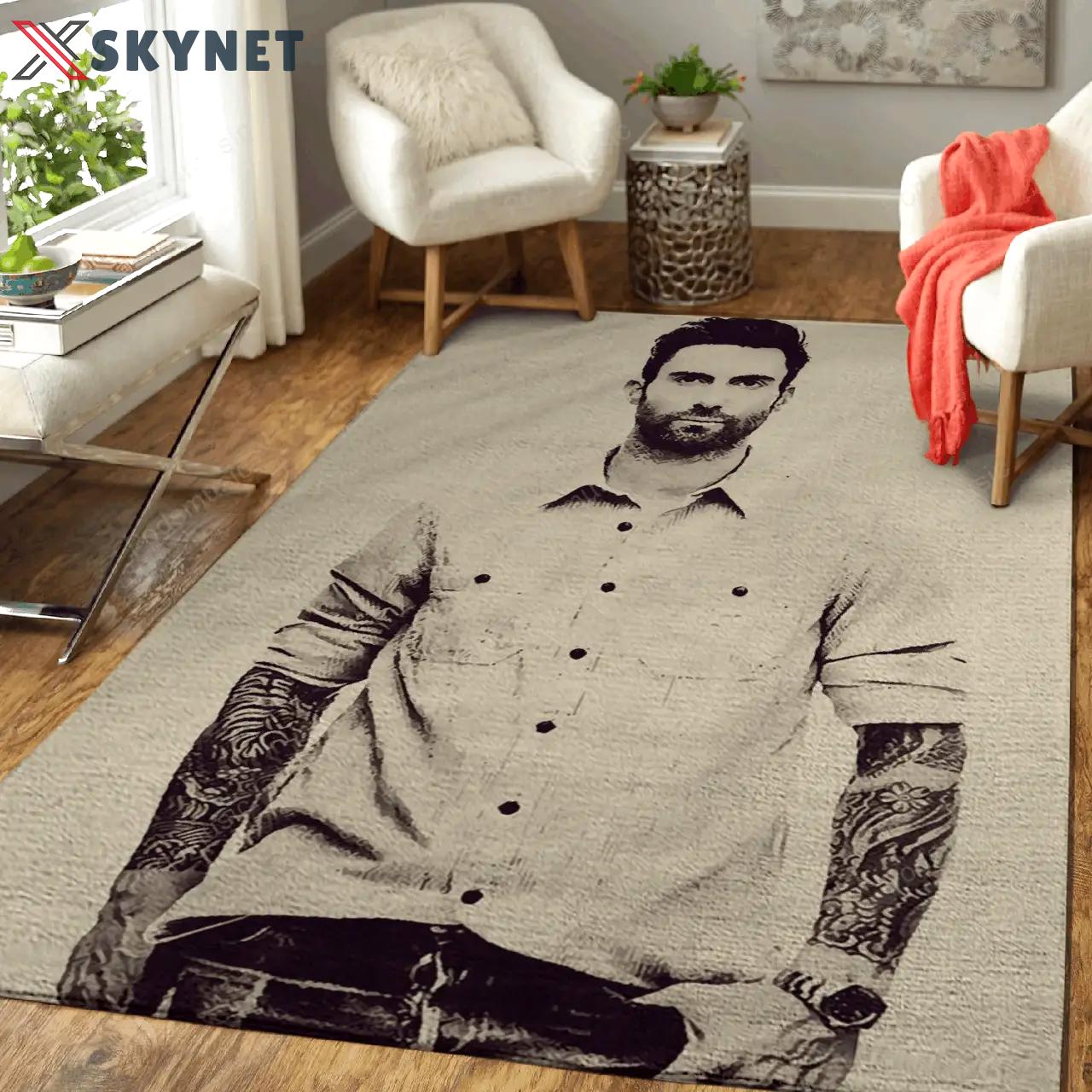 Maroon 5 50 music art for fans area rug living room carpet rug regtangle carpet floor decor home decor Rectangle Rug