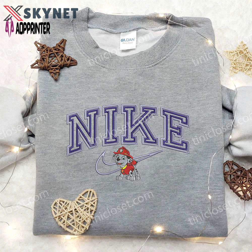 Marshall dog x nike & paw patrol embroidered shirts – custom nike designs Embroidered Shirt
