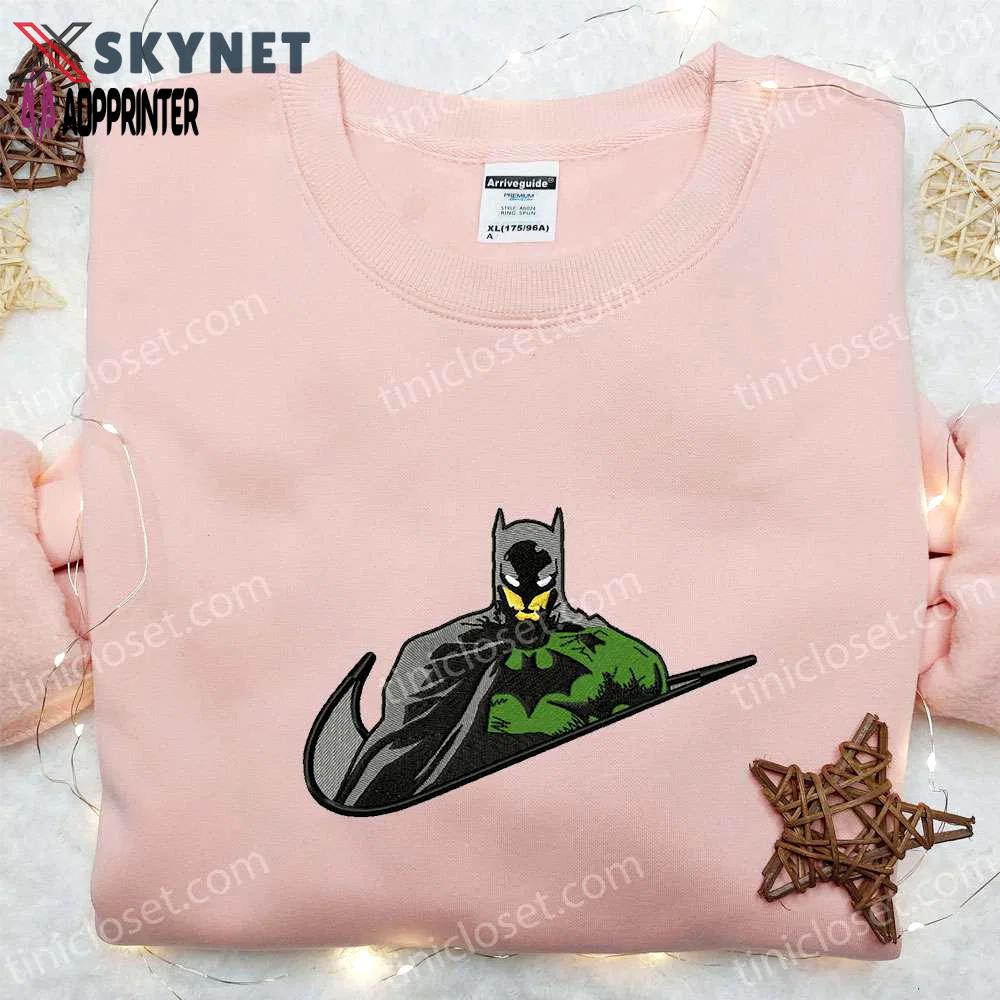 Marvel x dc comics embroidered shirt: swoosh x batman sweatshirt the ultimate gift Embroidered Shirt