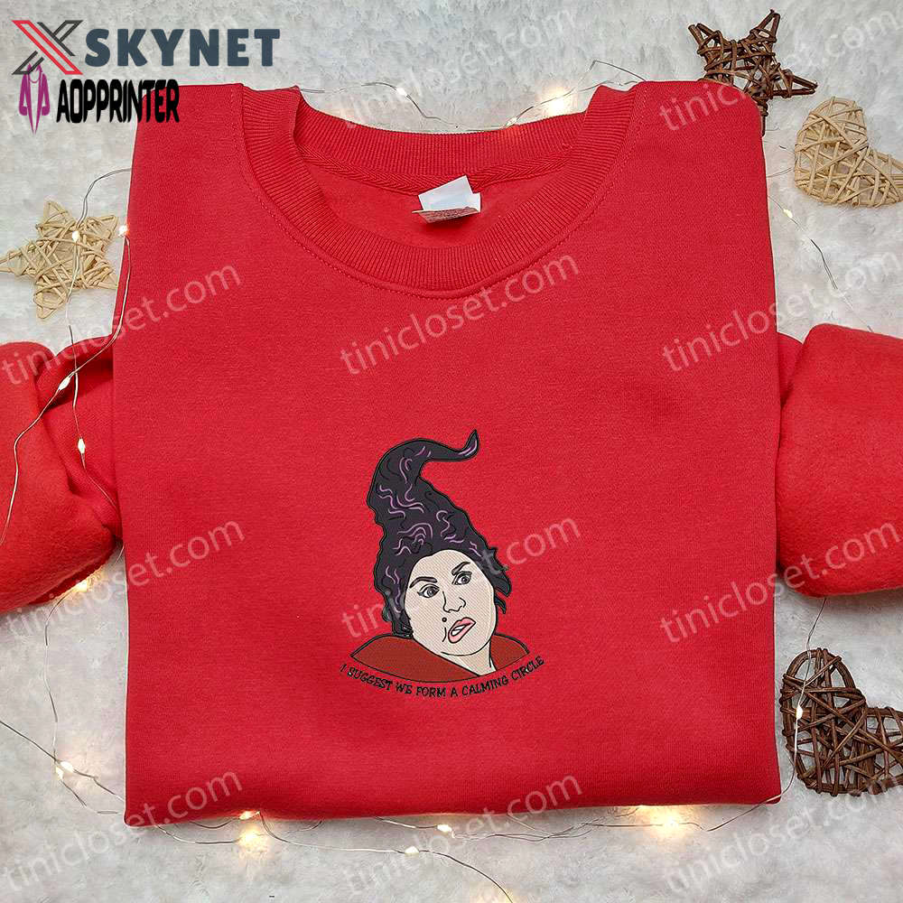 Mary sanderson embroidered hoodie: perfect halloween sweatshirt for lovers best gift! Embroidered Shirt