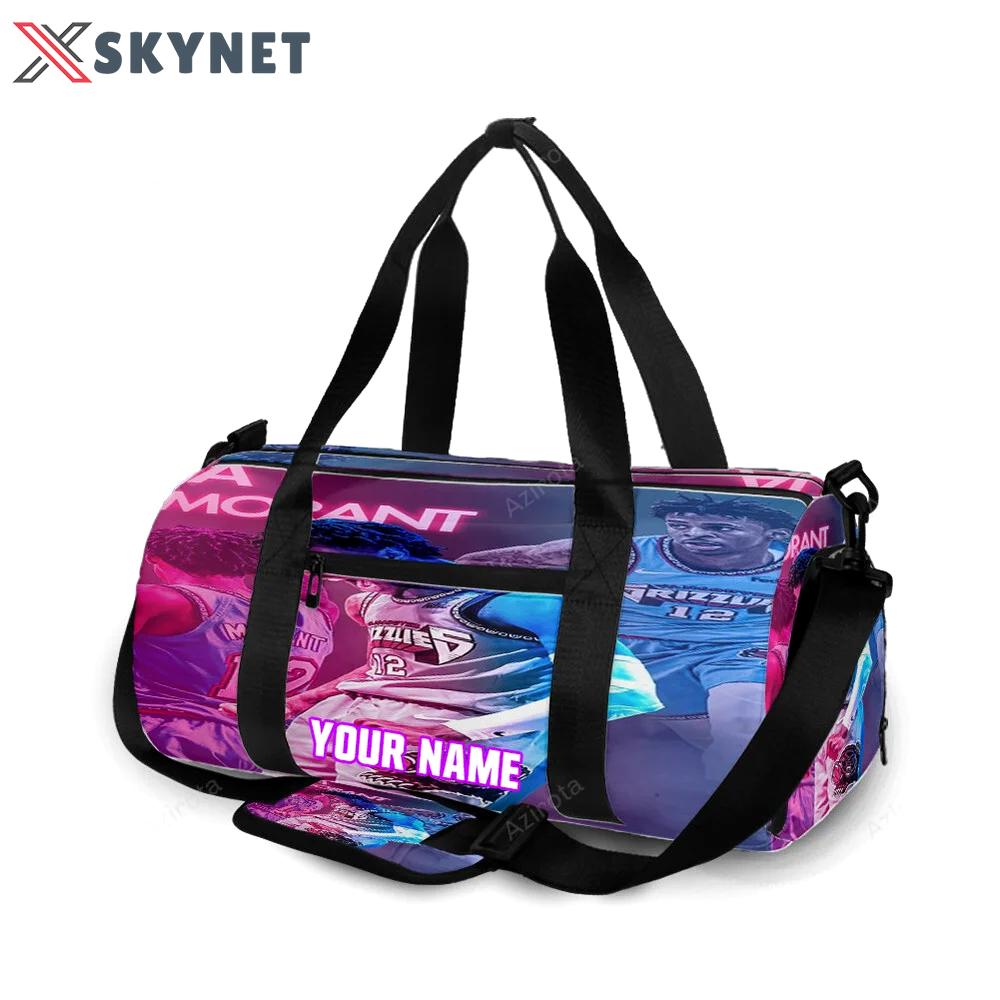 Memphis grizzlies ja morant 12 v3 personalized name travel bag gym bag 997 Travel Bag