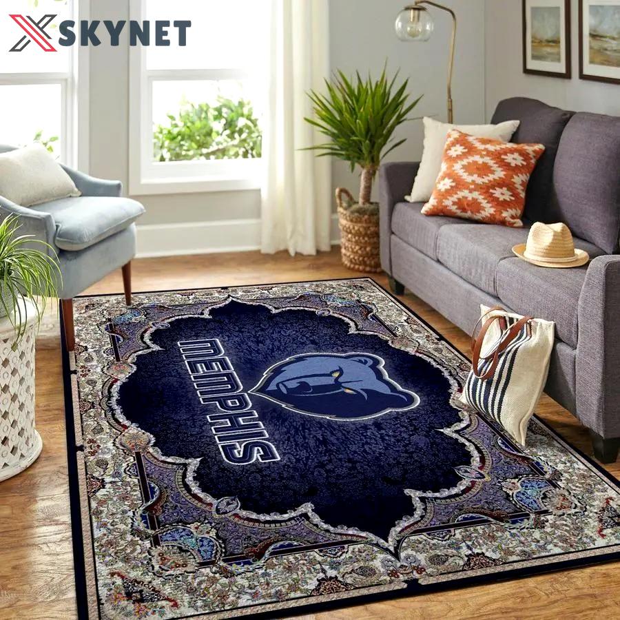 Memphis grizzlies nba basketball carpet living room rug regtangle carpet v4599 Rectangle Rug