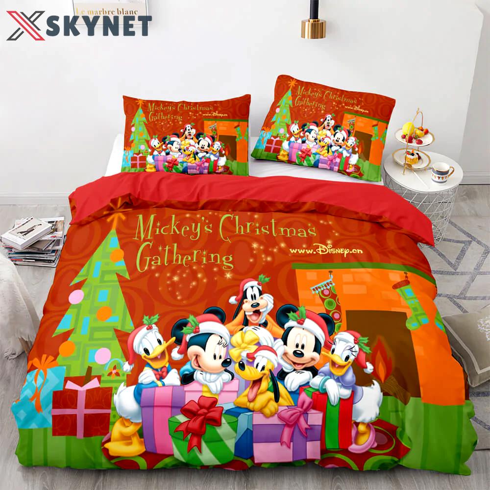 Merry christmas cartoon character print full  Bedding Sets sheets bedspread blankets covers duvet bedclothes Bedroom ideas bed linen home decor
