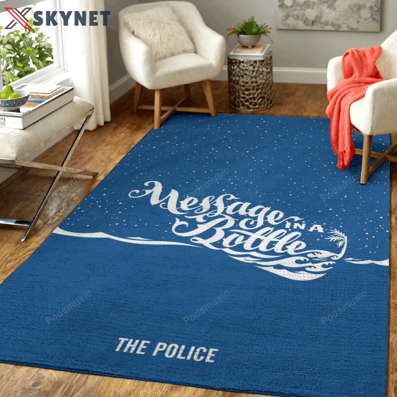 Message in a bottle music art for fans area rug living room carpet rug regtangle carpet floor decor home decor Rectangle Rug