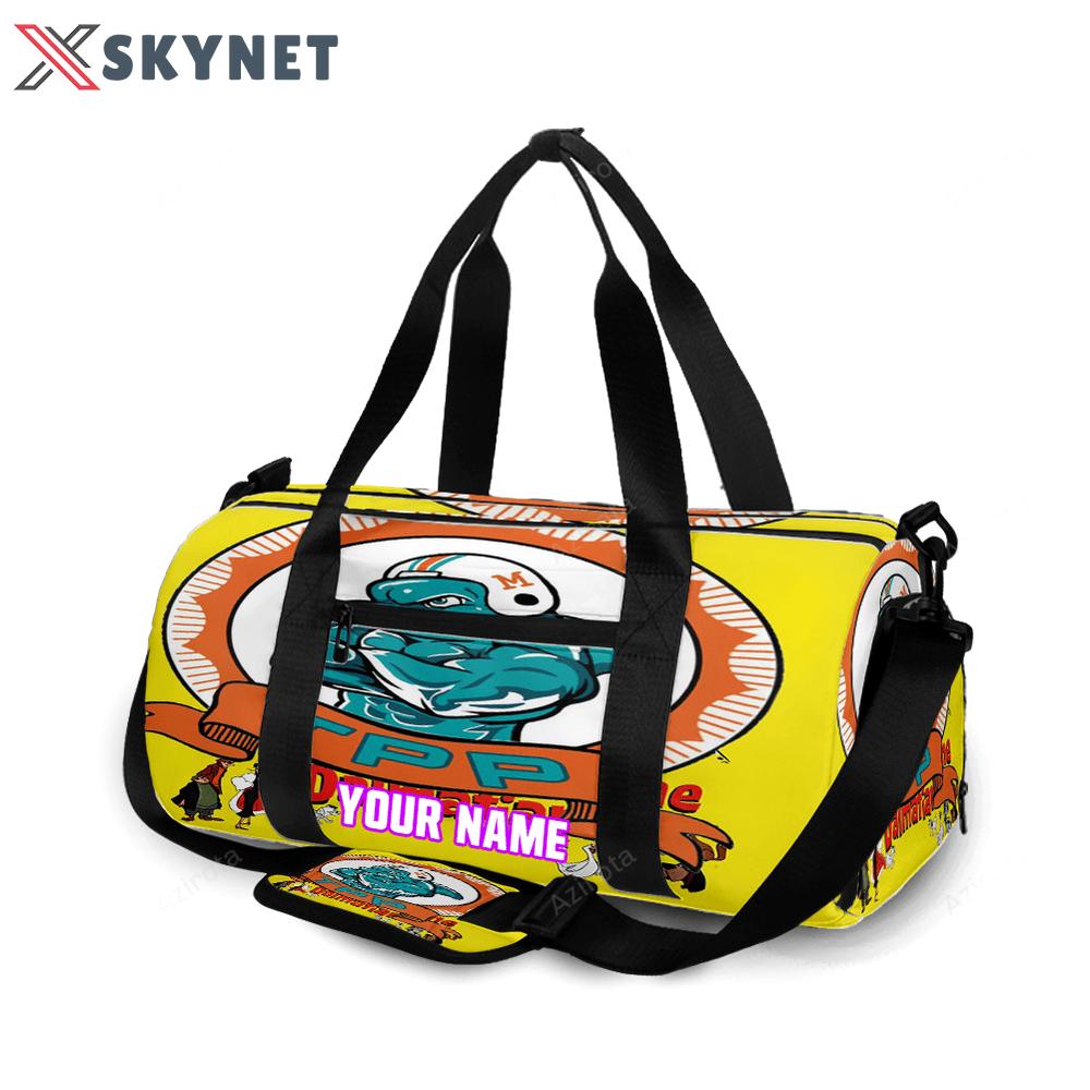 Miami dolphins logo 15 personalized name travel bag gym bag 1693 Travel Bag