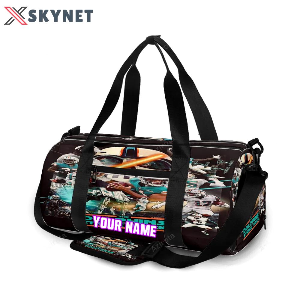 Miami dolphins players7 personalized name travel bag gym bag 493 Travel Bag
