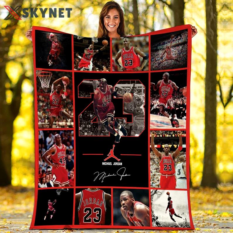 Michael jordan fleece blanket, michael jordan blanket, basketball fan gifts, birthday gifts, christmas gifts Quilt Blanket