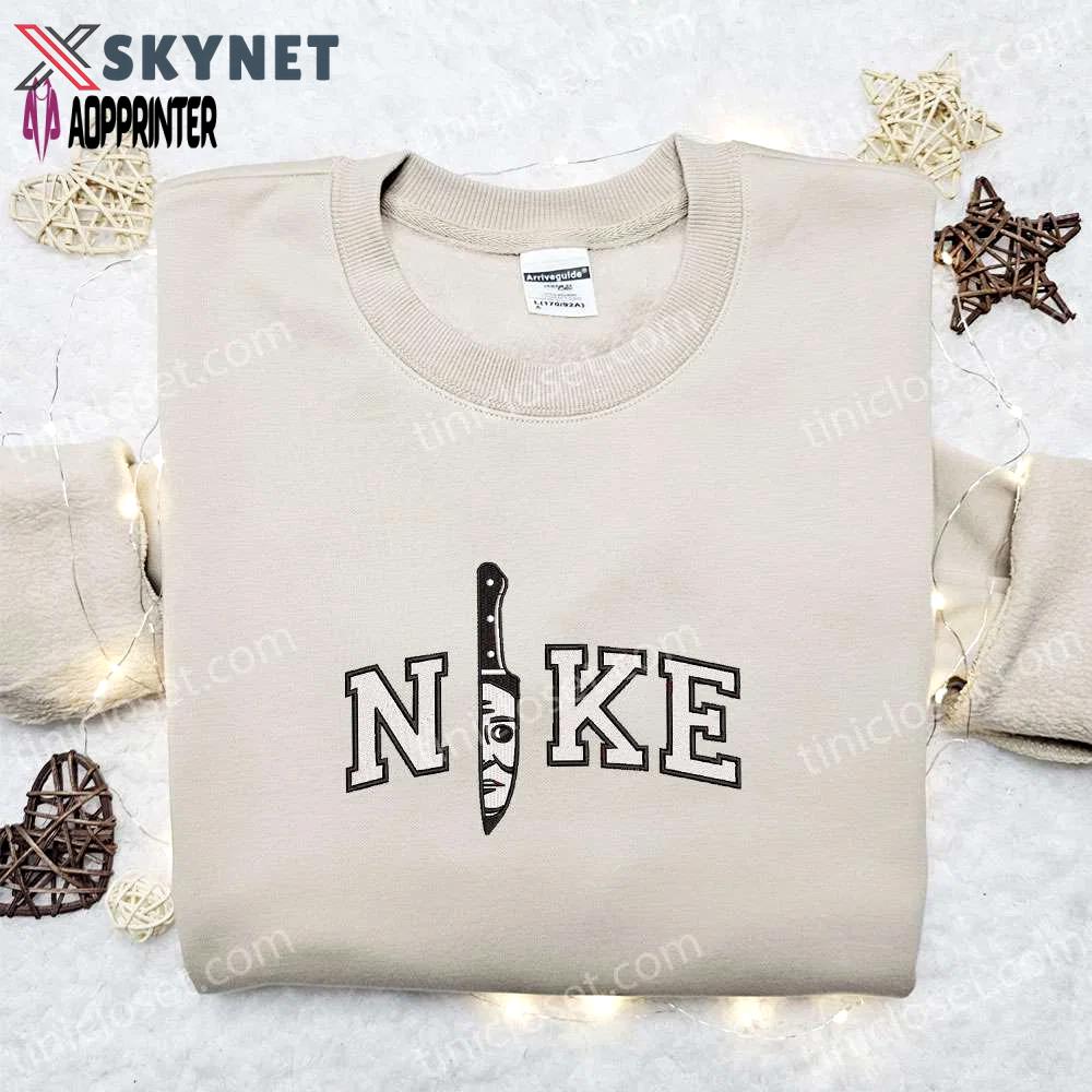 Michael mayer knife x nike embroidered tee: best halloween gift ideas Embroidered Shirt