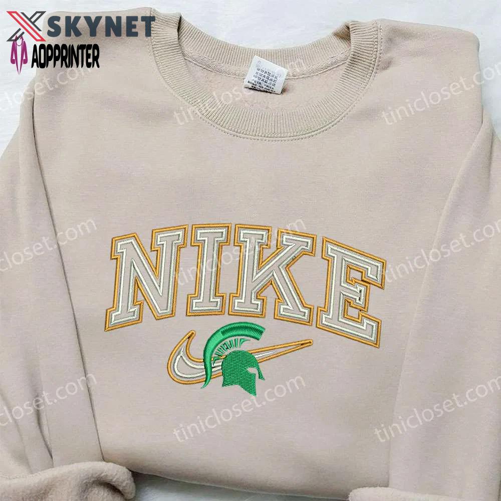 Michigan state spartans nike embroidered sweatshirt – ncaa sport shirt Embroidered Shirt