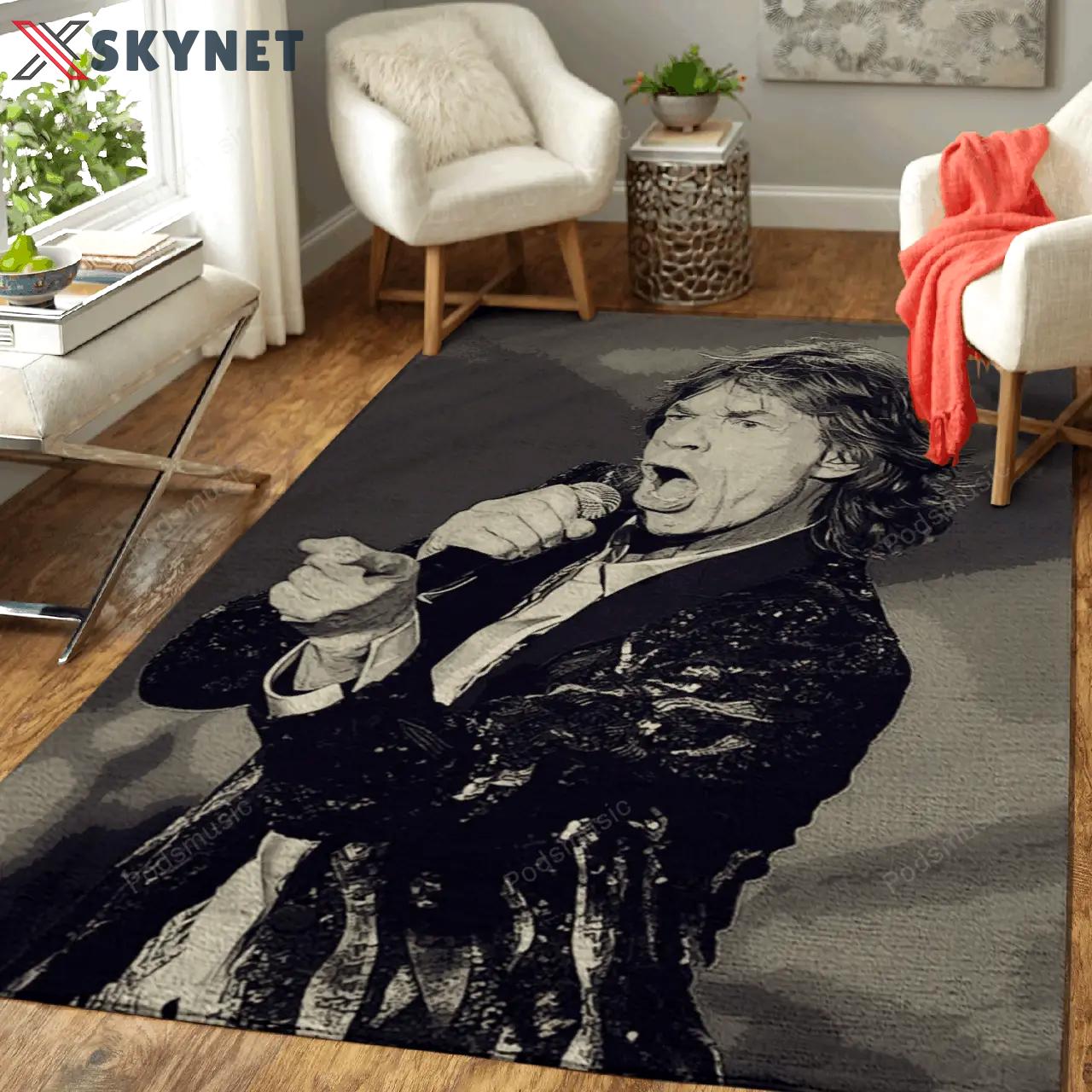 Mick jagger 9 music artist art for fans area rug living room carpet rug regtangle carpet floor decor home decor Rectangle Rug