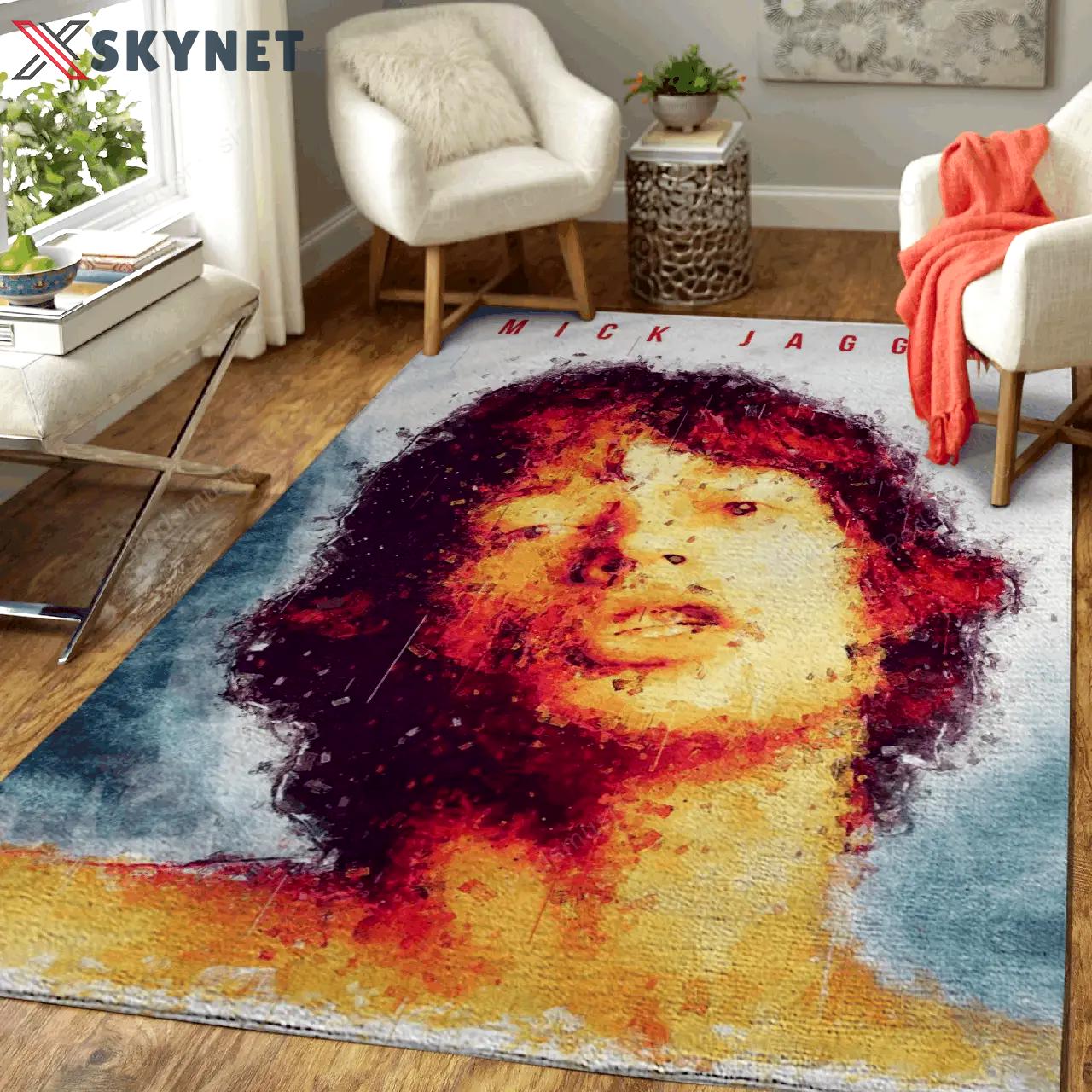 Mick jagger artwork music art for fans area rug living room carpet rug regtangle carpet floor decor home decor Rectangle Rug