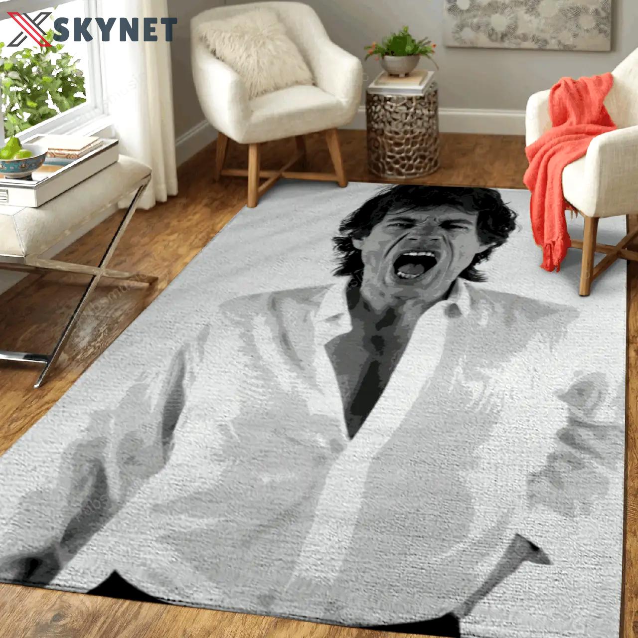 Mick jagger music art for fans area rug living room carpet rug regtangle carpet floor decor home decor Rectangle Rug