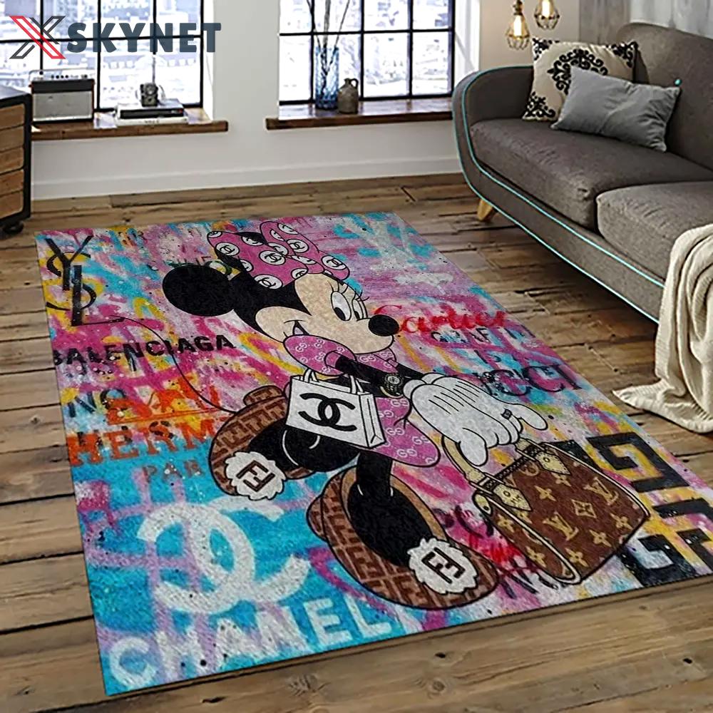 Mickey mouse characters cartoon movie carpet rectangle area rug for living room bedroom decor mme3 Rectangle Rug