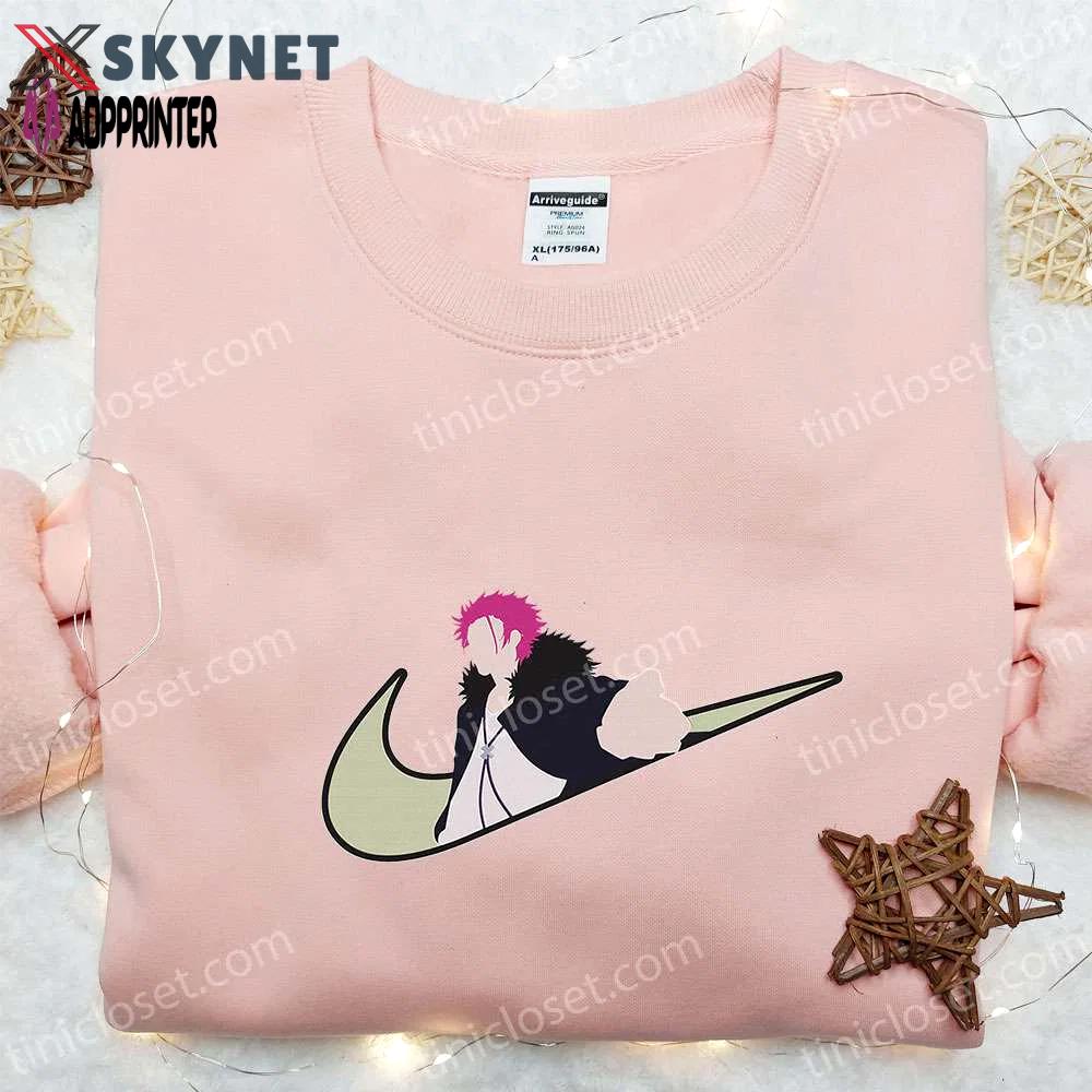 Mikoto suoh x swoosh anime embroidered sweatshirt: nike inspired hoodie perfect birthday gift for family Embroidered Shirt